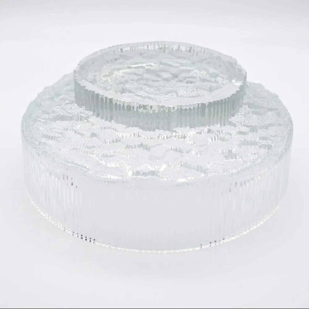 Vintage 1970s Ravenhead Glass Dessert Bowls Topaz Pattern by John Clappison - Picture 2 of 8